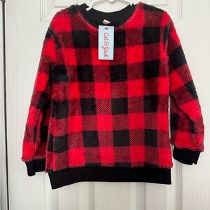 Cat & Jack Sherpa Crew Neck Pullover Sweatshirt